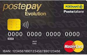 Carta prepagata  Postepay Evolution per uso personale