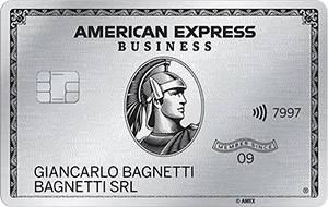 Carta di credito American Express Platino Business per uso aziendale