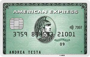Carta di credito American Express Verde per uso personale