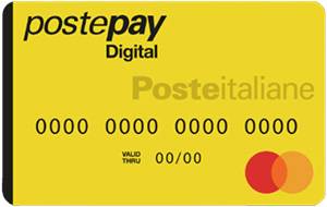 Carta prepagata Postepay Digital per uso personale